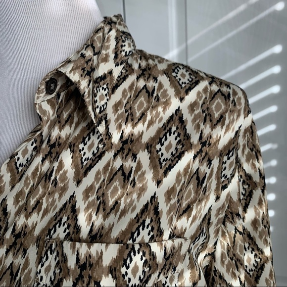 Ellen Tracy Button Down Printed Top - Picture 6 of 12